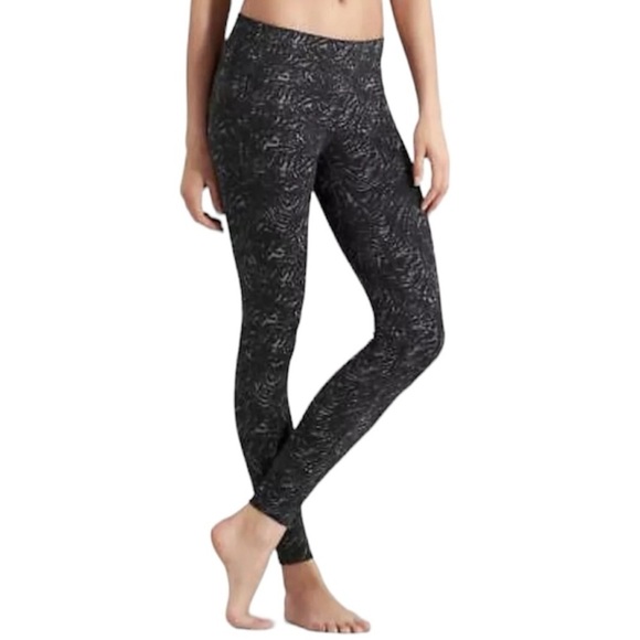 Athleta Chaturanga Active Leggings High Rise Yoga Workout Black Gray Small - Picture 12 of 12